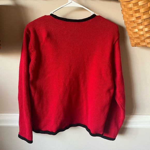 Crystal Kale Scottie Scottish Terrier Red Christmas Holiday Sweater Vintage - Picture 7 of 7